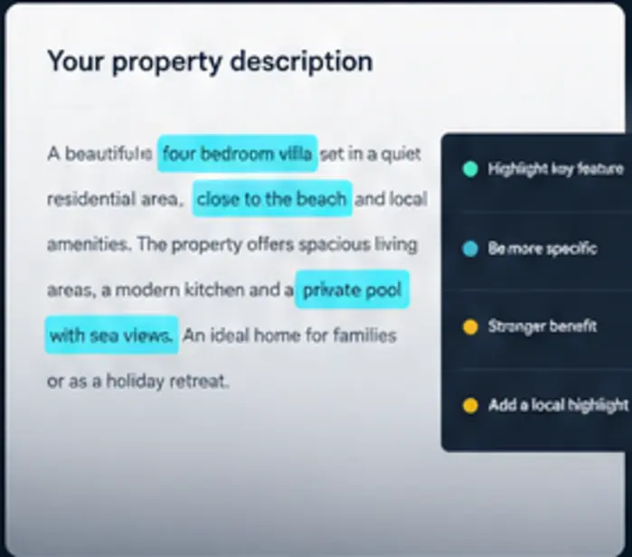Property description analysis